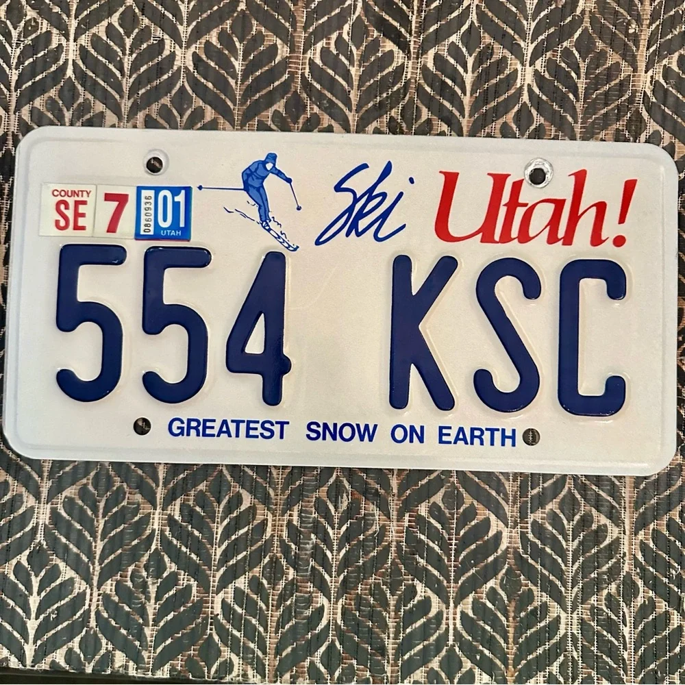 Utah Greatest Snow On Earth License Plate